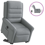 Fauteuil inclinable électrique gris clair tissu