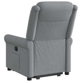 Fauteuil inclinable électrique gris clair tissu