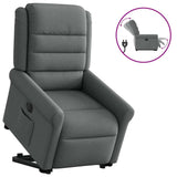 Fauteuil inclinable électrique gris foncé tissu