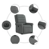 Fauteuil inclinable électrique gris foncé tissu