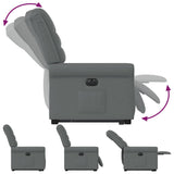 Fauteuil inclinable électrique gris foncé tissu