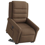 Fauteuil inclinable électrique marron tissu