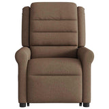 Fauteuil inclinable électrique marron tissu