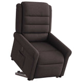 Fauteuil inclinable électrique marron foncé tissu