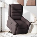 Fauteuil inclinable électrique marron foncé tissu