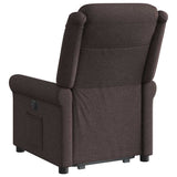 Fauteuil inclinable électrique marron foncé tissu