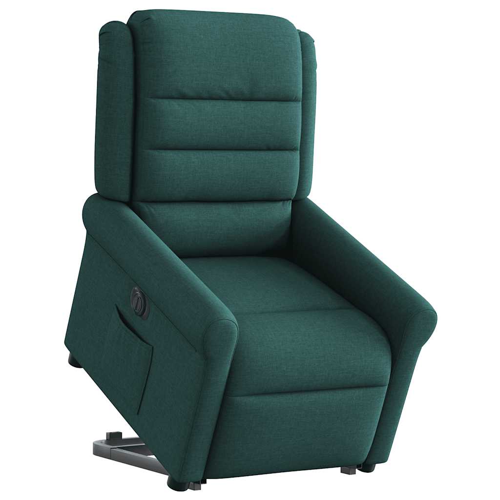 Fauteuil inclinable électrique vert foncé tissu