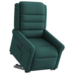 Fauteuil inclinable électrique vert foncé tissu