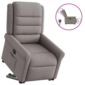 Fauteuil inclinable électrique taupe tissu