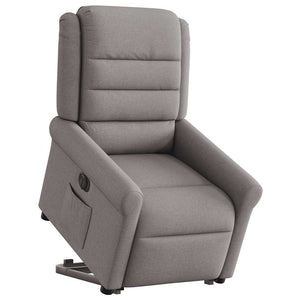 Fauteuil inclinable électrique taupe tissu
