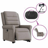 Fauteuil inclinable électrique taupe tissu