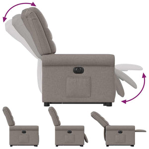 Fauteuil inclinable électrique taupe tissu