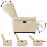 Fauteuil inclinable électrique crème tissu