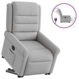 Fauteuil inclinable électrique gris nuage tissu