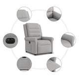 Fauteuil inclinable électrique gris nuage tissu