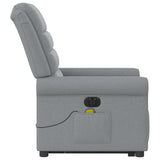 Fauteuil inclinable de massage électrique Gris clair Tissu