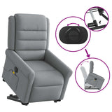 Fauteuil inclinable de massage électrique Gris clair Tissu