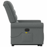 Fauteuil inclinable de massage électrique Gris foncé Tissu