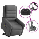 Fauteuil inclinable de massage électrique Gris foncé Tissu