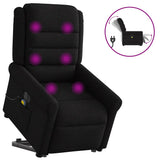 Fauteuil inclinable de massage électrique Noir Tissu
