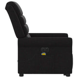 Fauteuil inclinable de massage électrique Noir Tissu