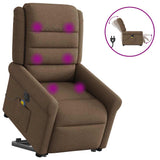 Fauteuil inclinable de massage électrique Marron Tissu