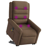Fauteuil inclinable de massage électrique Marron Tissu