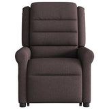 Fauteuil inclinable de massage électrique Marron foncé Tissu
