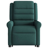 Fauteuil inclinable de massage électrique Vert foncé Tissu