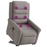 Fauteuil inclinable de massage électrique Taupe Tissu