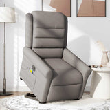Fauteuil inclinable de massage électrique Taupe Tissu