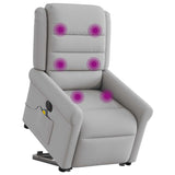 Fauteuil inclinable de massage électrique gris nuage tissu