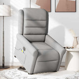 Fauteuil inclinable de massage électrique gris nuage tissu