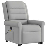 Fauteuil inclinable de massage électrique gris nuage tissu