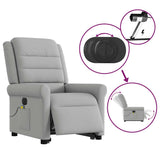 Fauteuil inclinable de massage électrique gris nuage tissu