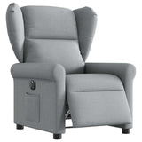Fauteuil inclinable électrique Gris clair Tissu