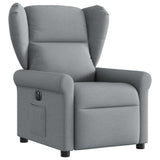 Fauteuil inclinable électrique Gris clair Tissu