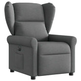 Fauteuil inclinable électrique Gris foncé Tissu