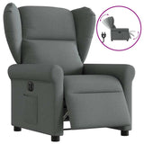 Fauteuil inclinable électrique Gris foncé Tissu