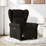 Fauteuil inclinable électrique Noir Tissu