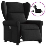 Fauteuil inclinable électrique Noir Tissu