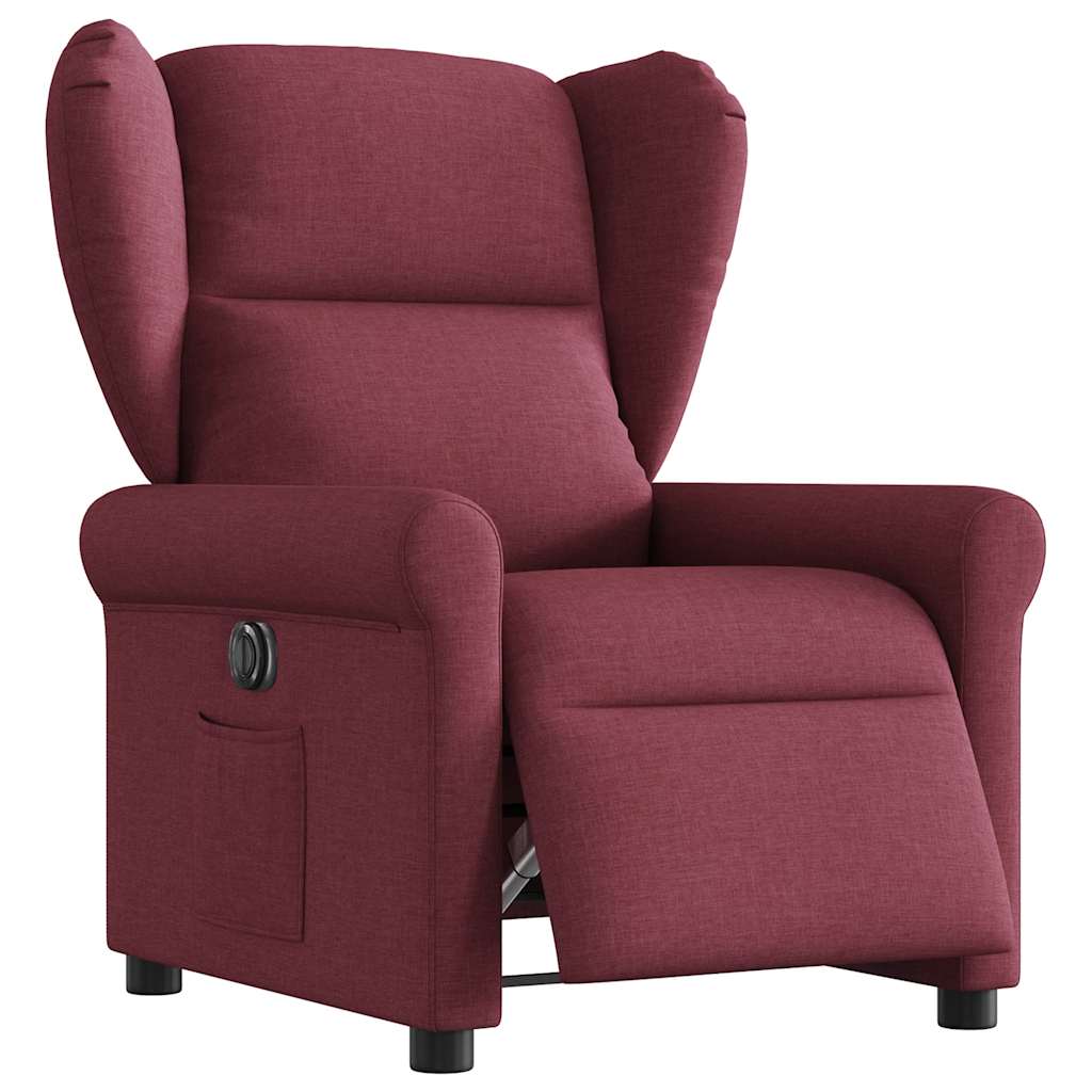 Fauteuil inclinable électrique Rouge bordeaux Tissu