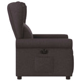 Fauteuil inclinable électrique Marron foncé Tissu