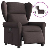Fauteuil inclinable électrique Marron foncé Tissu