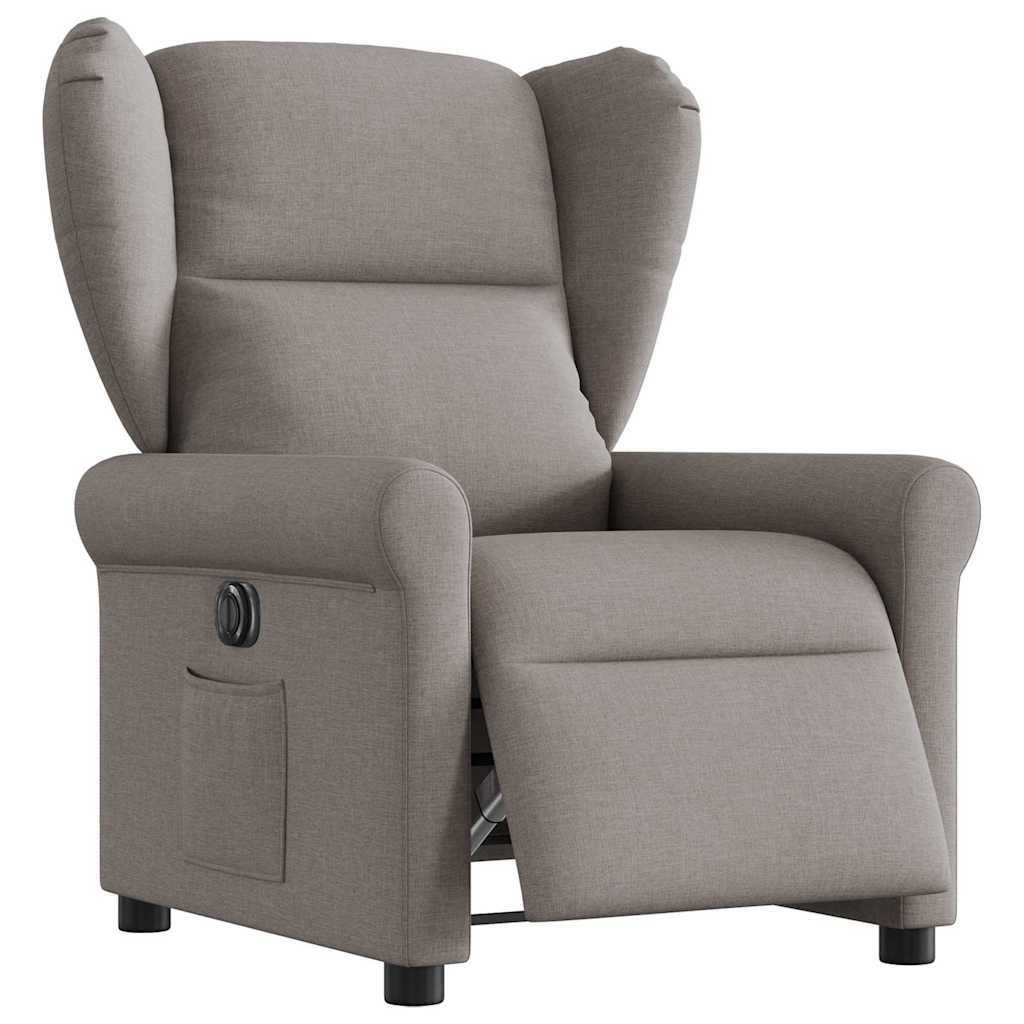 Fauteuil inclinable électrique Taupe Tissu