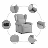 Fauteuil inclinable électrique gris nuage tissu