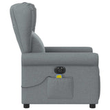 Fauteuil de massage inclinable électrique gris clair tissu