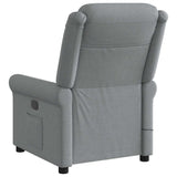 Fauteuil de massage inclinable électrique gris clair tissu