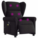 Fauteuil de massage inclinable électrique Noir Tissu