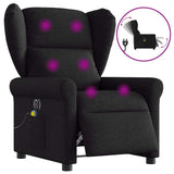 Fauteuil de massage inclinable électrique Noir Tissu